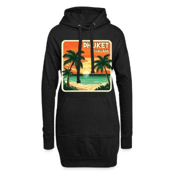 Phuket Thailand - Hoodie-Kleid - Schwarz - Vorne