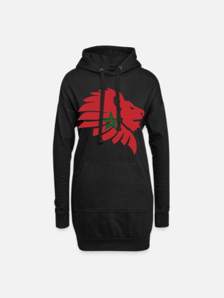 Marokko - Hoodie-Kleid - Schwarz