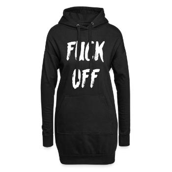 Fuck Off - Hoodie-Kleid - Schwarz - Vorne