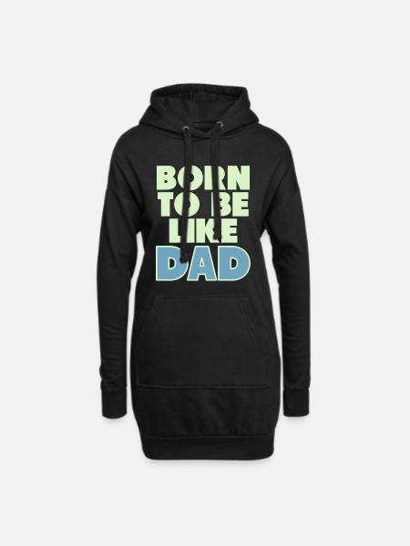 Vater und Sohn - Hoodie-Kleid - Schwarz