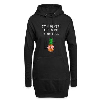 Never too Dark to be Cool - Sweat-shirt à capuche long Femme - noir - Devant