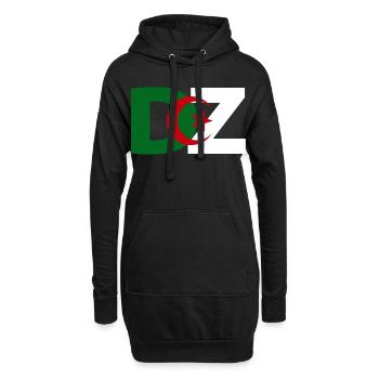Algérie DZ - Sweat-shirt à capuche long Femme - noir - Devant