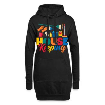 Housekeeping Materials - Hoodie-Kleid - Schwarz - Vorne