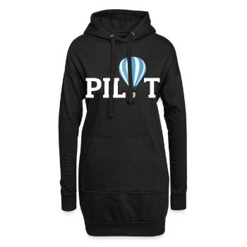 Montgolfière Montgolfière Pilote de montgolfière - Sweat-shirt à capuche long Femme - noir - Devant