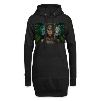 Neo Indianerin Voodoo Panther Geschenk - Hoodie-Kleid - Schwarz - Vorne