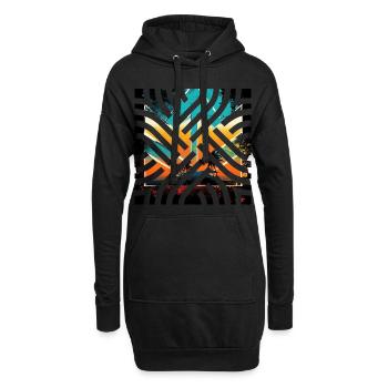 Vintage Achtziger Shirts Design Weihnachtsgeschenk - Hoodie-Kleid - Schwarz - Vorne
