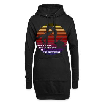 Parkour Backflip - Hoodie-Kleid - Schwarz - Vorne