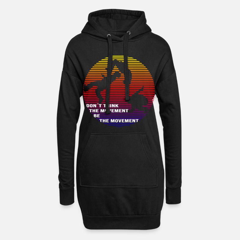 Parkour Backflip - Hoodie-Kleid - Schwarz