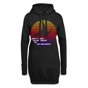 Parkour - Hoodie-Kleid - Schwarz - Vorne