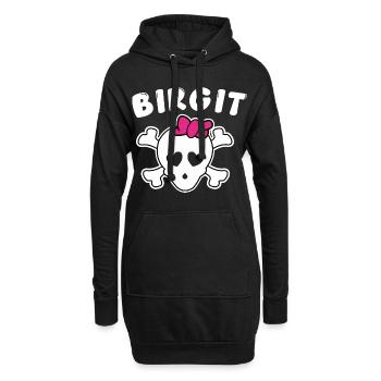 Piratin Birgit Design für Mädchen und Frauen - Hoodie-Kleid - Schwarz - Vorne