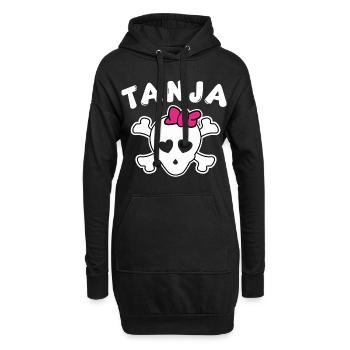 Pirate Tanja Design pour les filles et les femmes - Sweat-shirt à capuche long Femme - noir - Devant