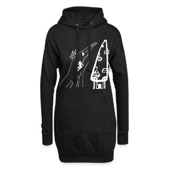 Ski - Sweat-shirt à capuche long Femme - noir - Devant