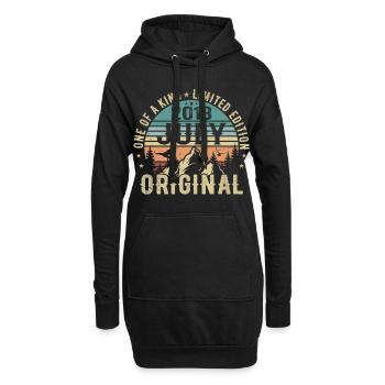 Juli 2018 Geburtstag Juli 2018 Geburtstagsgeschenk - Hoodie-Kleid - Schwarz - Vorne