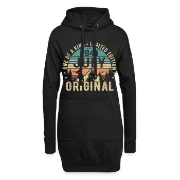 Juli 1941 Geburtstag Juli 1941 Geburtstagsgeschenk - Hoodie-Kleid - Schwarz - Vorne