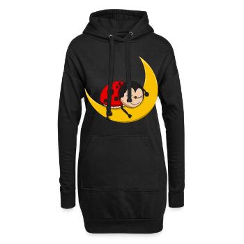 Coccinelle - Bonne nuit - Sweat-shirt à capuche long Femme - noir - Devant