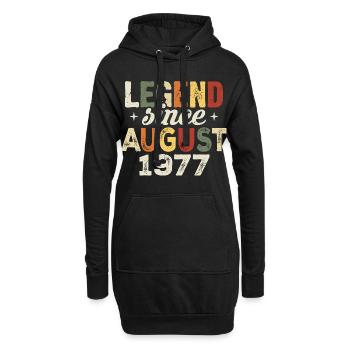 Août 1977 Anniversaire Août 1977 - Août 1977 - Sweat-shirt à capuche long Femme - noir - Devant