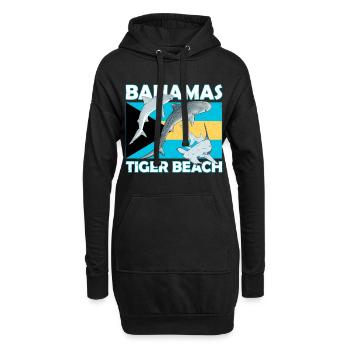 Tiger Beach Bahamas - Hoodie-Kleid - Schwarz - Vorne