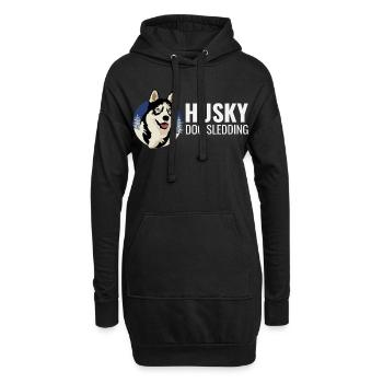 Husky Schlitten Hunderennen Alaskan Racers - Hoodie-Kleid - Schwarz - Vorne