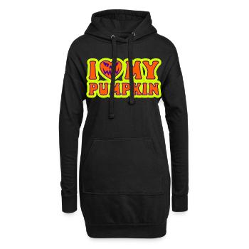 J’aime mon costume de citrouille d’Halloween Femmes Hommes - Sweat-shirt à capuche long Femme - noir - Devant