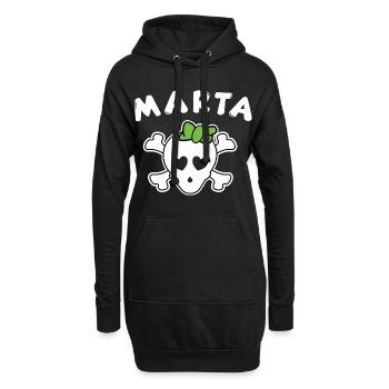 Piratin Marta Design für Mädchen und Frauen - Hoodie-Kleid - Schwarz - Vorne