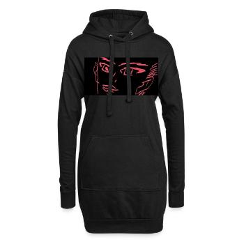 Mystérieux - Sweat-shirt à capuche long Femme - noir - Devant