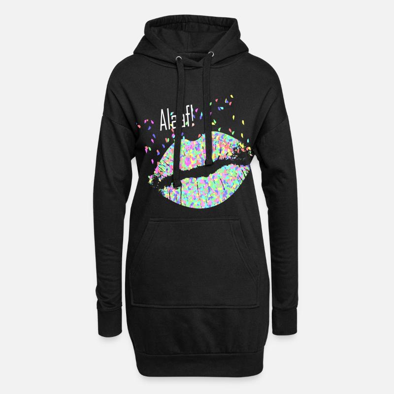Alaaf! Konfetti Kuss Geschenkidee - Hoodie-Kleid - Schwarz