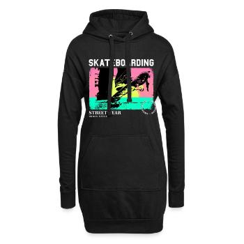 Skateboarding Skate Skater Skateboard Sk8 Vintage - Sweat-shirt à capuche long Femme - noir - Devant