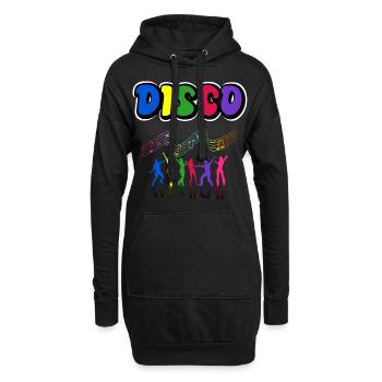disco - Sweat-shirt à capuche long Femme - noir - Devant