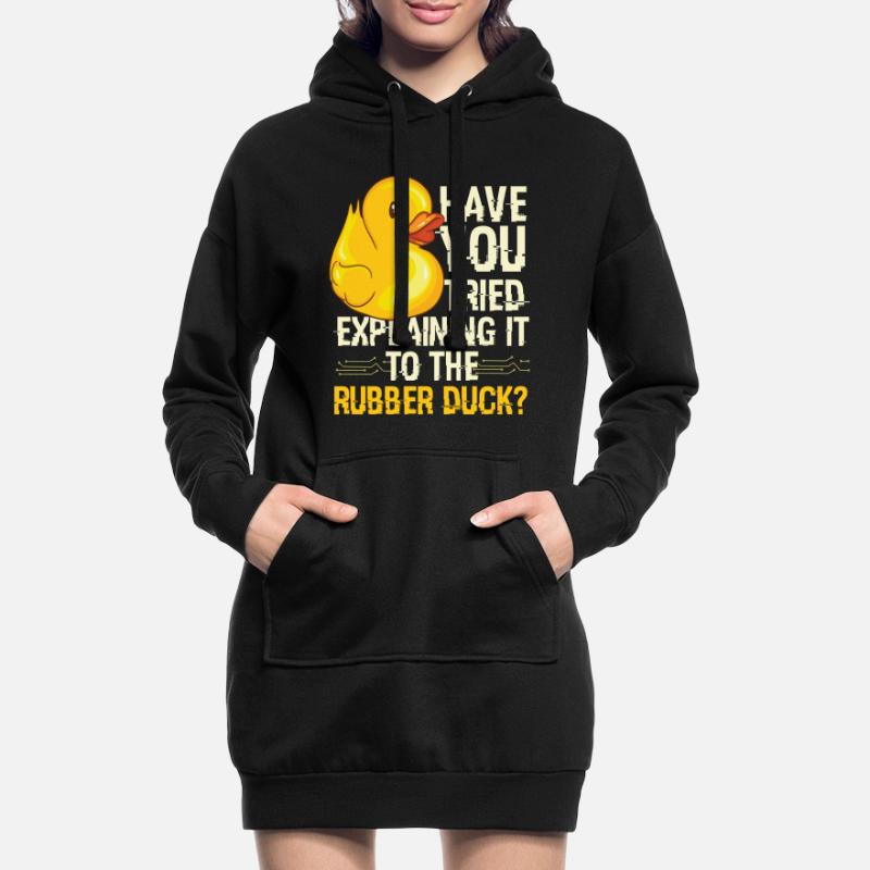 Rubber Duck Debugging Programmierer Hoodie-Kleid