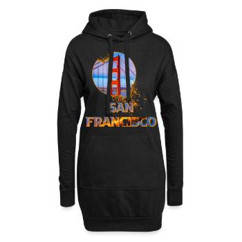 San Francisco Amérique USA Golden Gate Bridge - Sweat-shirt à capuche long Femme - noir - Devant