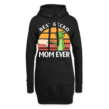 Gecko Reptilien Liebhaber | Geckos Tiere Geschenke - Hoodie-Kleid - Schwarz - Vorne