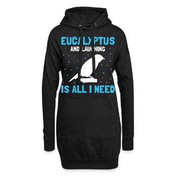 Pêcheur roi australien et oiseau lanchender - Sweat-shirt à capuche long Femme - noir - Devant