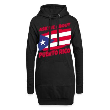 Drapeau de Porto Rico - Sweat-shirt à capuche long Femme - noir - Devant