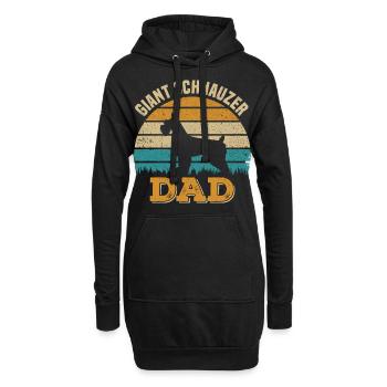 Schnauzer - Hoodie-Kleid - Schwarz - Vorne