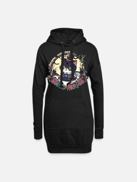 Das Erwachen von Catleman Jack - Hoodie-Kleid - Schwarz