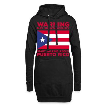Puerto Rico | Puerto Ricaner Flagge Geschenkideen - Hoodie-Kleid - Schwarz - Vorne