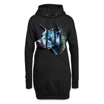 Pitbull - Hoodie-Kleid - Schwarz - Vorne