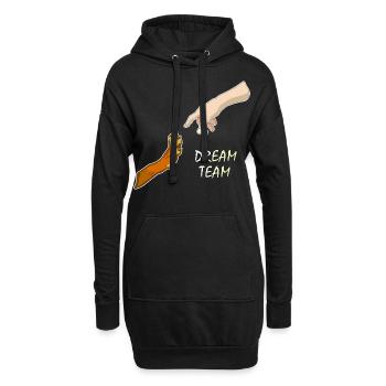 Dream Team - Hoodie-Kleid - Schwarz - Vorne