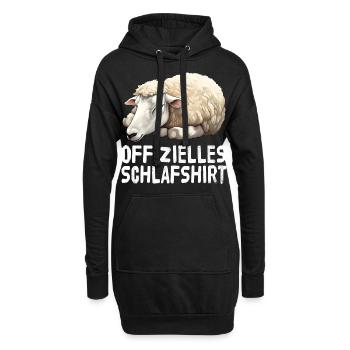 Offizieles Schlafshirt Schaf - Hoodie-Kleid - Schwarz - Vorne