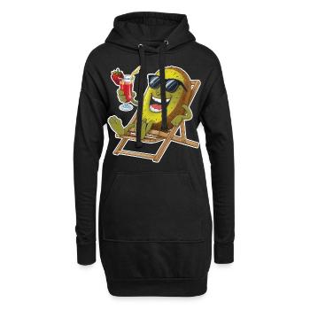 Kiwi - Hoodie-Kleid - Schwarz - Vorne