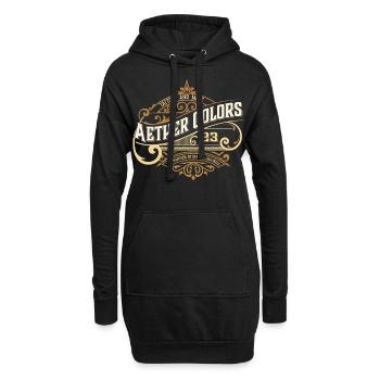 Aether Colors Oldschool - Hoodie-Kleid - Schwarz - Vorne
