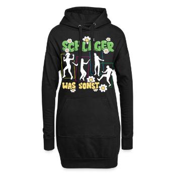 Schlager was sonst Musik - Hoodie-Kleid - Schwarz - Vorne