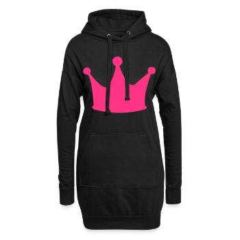 krone - Hoodie-Kleid - Schwarz - Vorne