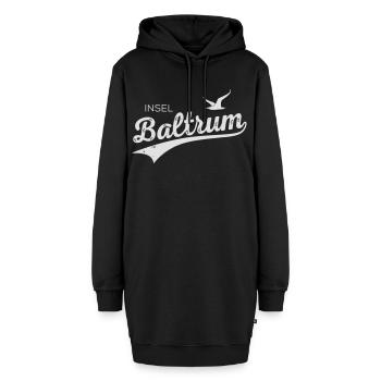 Baltrum-Logo Möwe - Hoodie-Kleid - Schwarz - Vorne