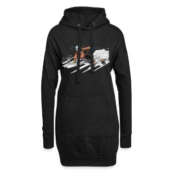 ski - Sweat-shirt à capuche long Femme - noir - Devant
