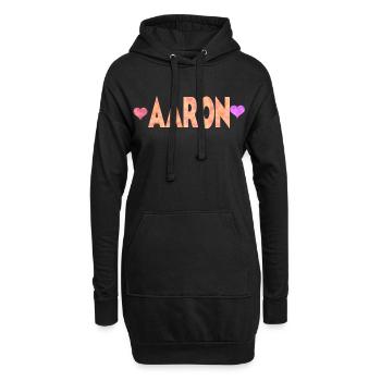Aaron - Sweat-shirt à capuche long Femme - noir - Devant