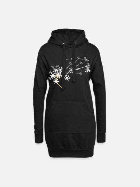 pusteblume 2 - Sweat-shirt à capuche long Femme - noir
