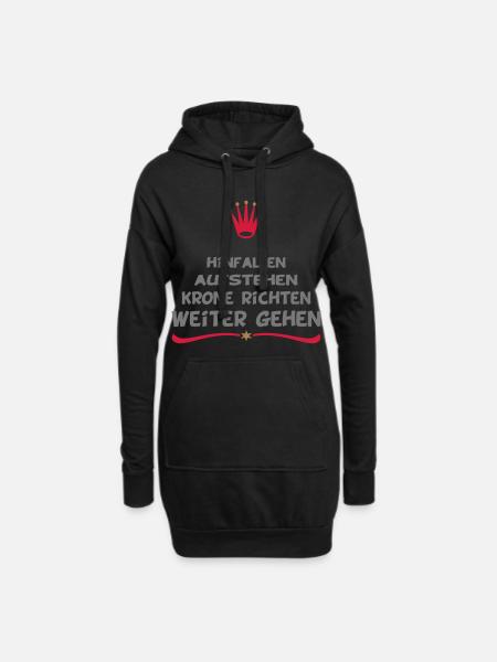 funny sayings - Hoodie Dress - black