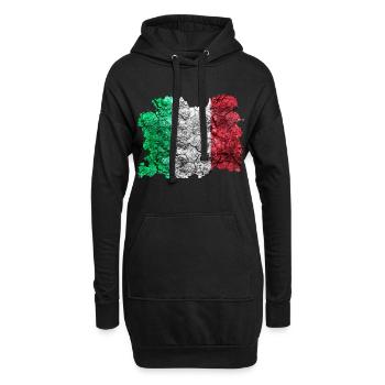 Italien Vintage Flagge - Hoodie-Kleid - Schwarz - Vorne