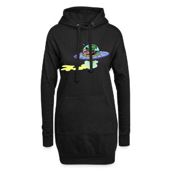 Vaisseau extraterrestre alien - Sweat-shirt à capuche long Femme - noir - Devant